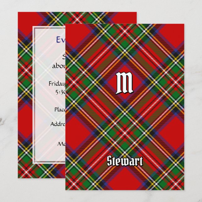 Royal Stewart Tartan Einladung (Vorne/Hinten)
