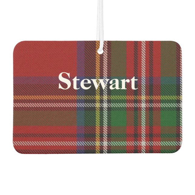 Royal Stewart Tartan Kariert Air Freshener Autolufterfrischer (Vorderseite)
