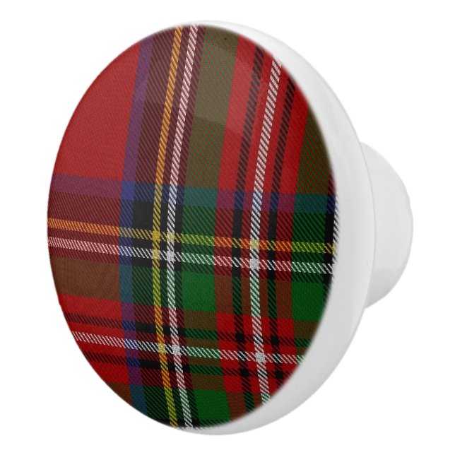 Royal Stewart Tartan Kariert Drawer Pull Keramikknauf (Rechts)