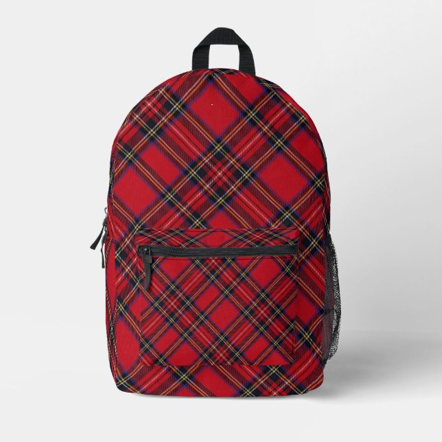 Royal Stewart tartan kariert Print Cut Sew Bag Bedruckter Rucksack (Vorderseite)