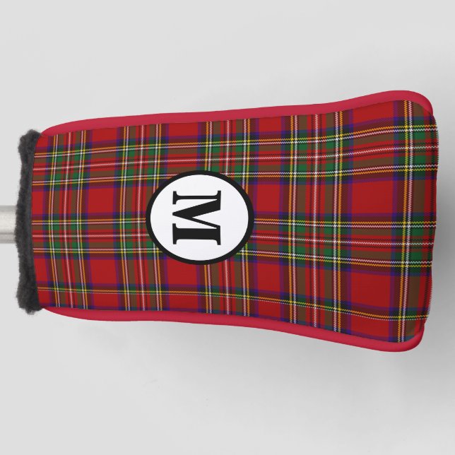 Royal Stewart Tartan Kariert Scottish Clan Monogra Golf Headcover (Vorderseite)