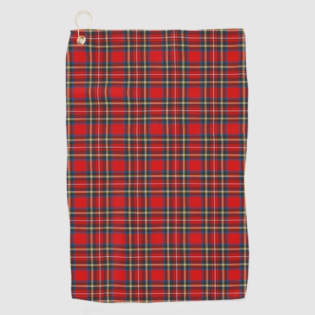 Royal Stewart Tartan Kariertes schottisches Muster Golfhandtuch (Vorderseite)