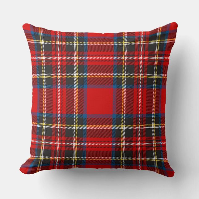 Royal Stewart Tartan Kariertes schottisches Muster Kissen (Vorderseite)