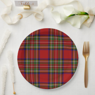 Royal Stewart Tartan Kariertes schottisches Muster Pappteller