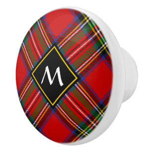 Royal Stewart Tartan Keramikknauf