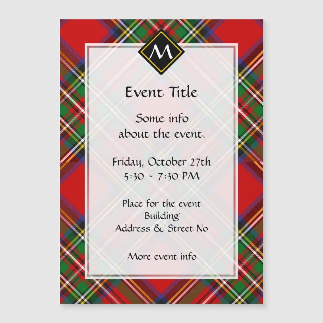Royal Stewart Tartan Magnetkarte (Vorderseite)