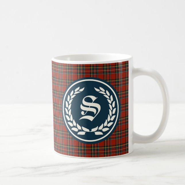 Royal Stewart Tartan Monogram Tasse (Rechts)