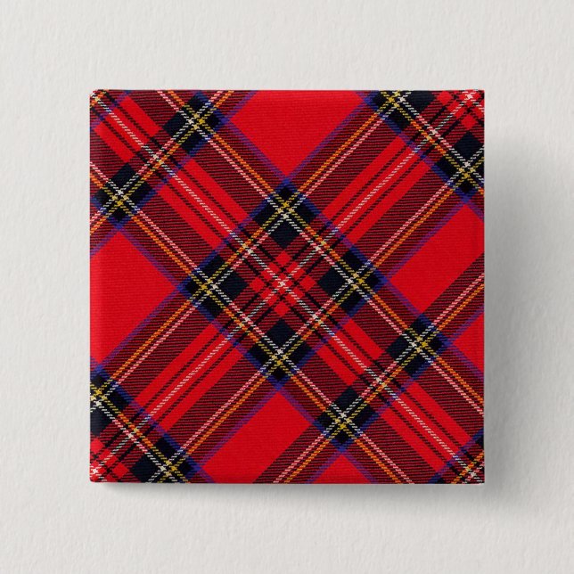Royal Stewart tartan Red kariert Button (Vorderseite)
