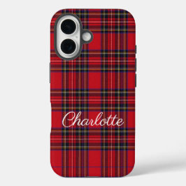 Royal Stewart Tartan Red Kariert iPhone 16 Hülle