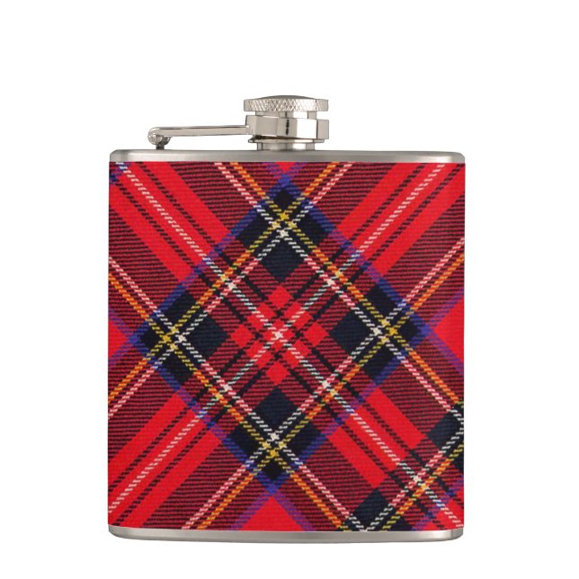 Royal Stewart tartan Red kariert Flachmann (Vorderseite)