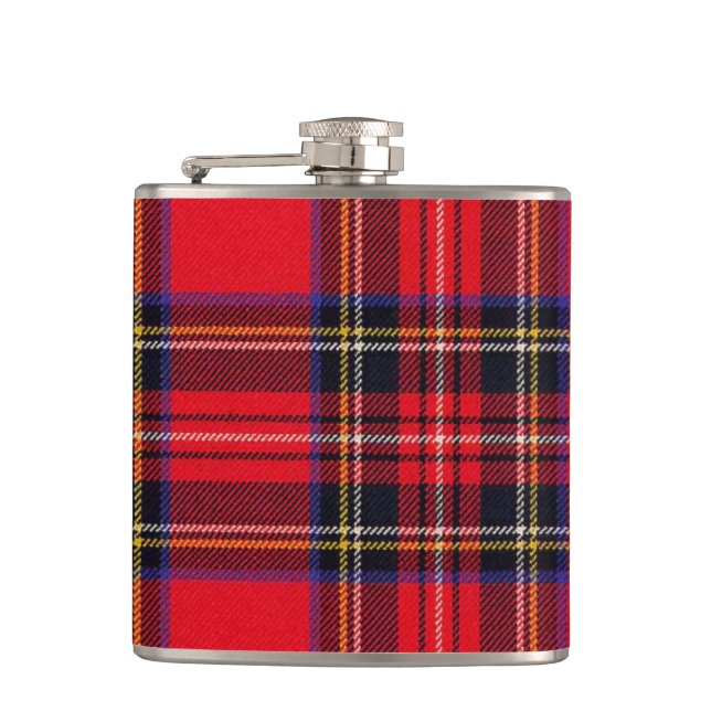 Royal Stewart tartan Red kariert Flachmann (Vorderseite)