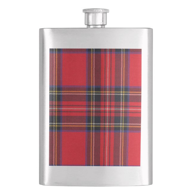 Royal Stewart tartan Red kariert Flachmann (Vorderseite)