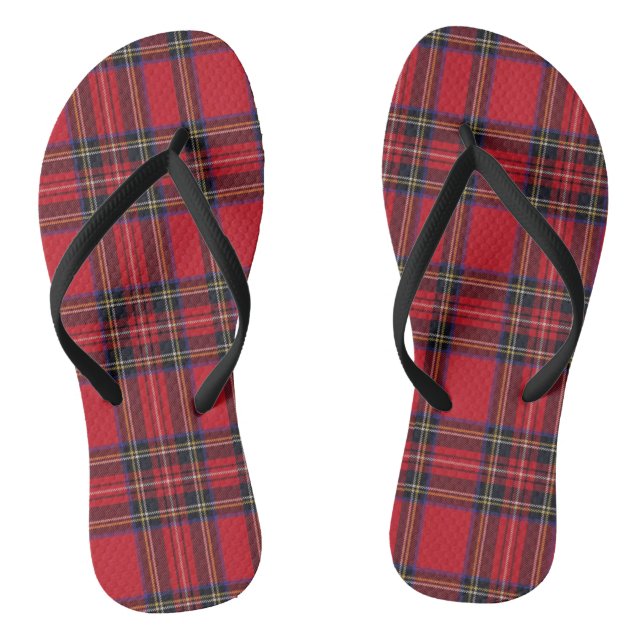 Royal Stewart tartan Red kariert Flip Flops (Fußbett)