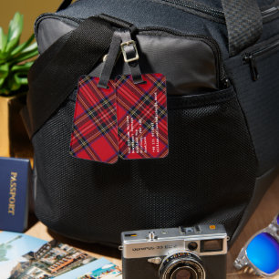 Royal Stewart tartan Red kariert Gepäckanhänger