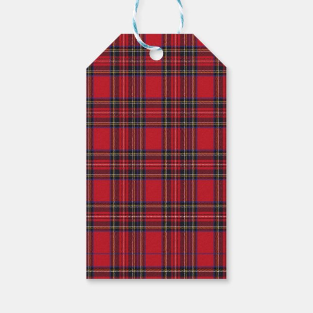 Royal Stewart Tartan Red Kariert Geschenkanhänger (Rückseite)