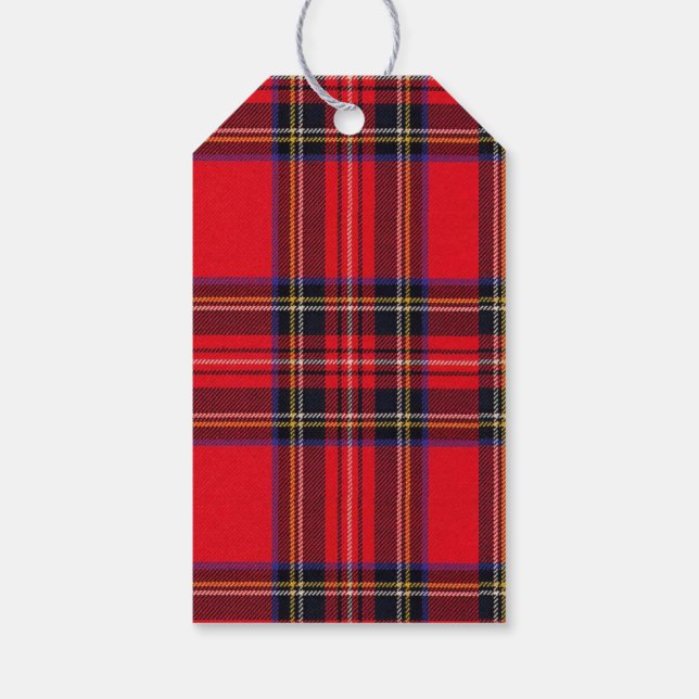 Royal Stewart tartan Red kariert Geschenkanhänger (Rückseite)