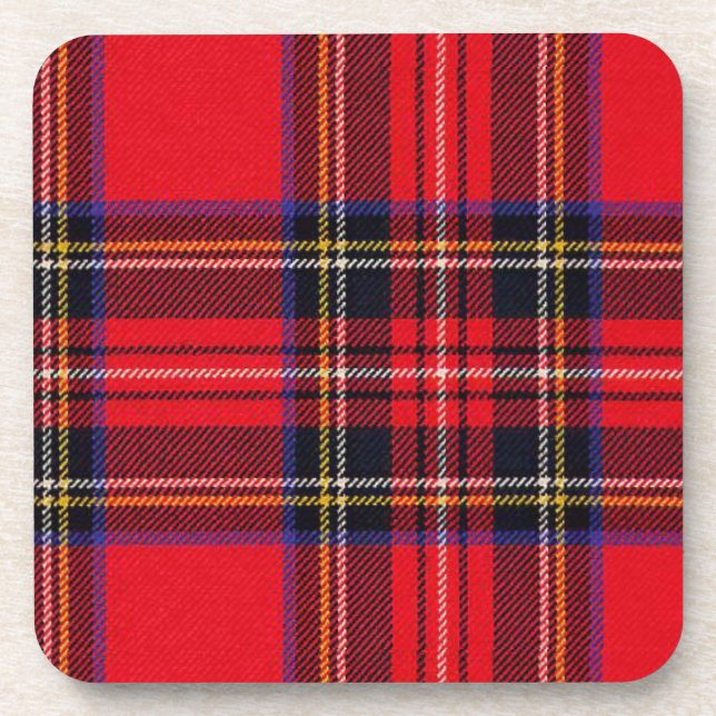 Royal Stewart tartan Red kariert Getränkeuntersetzer (Vorderseite)