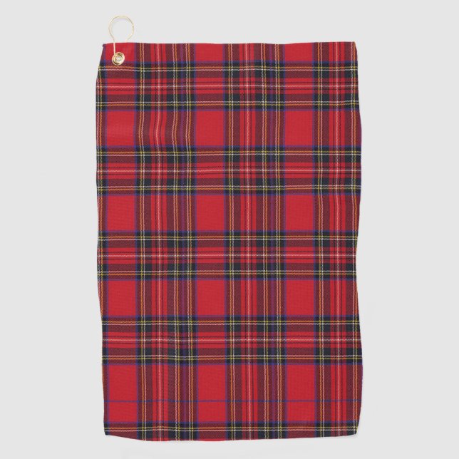 Royal Stewart Tartan Red Kariert Golfhandtuch (Vorderseite)