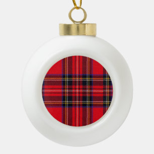 Royal Stewart tartan Red kariert Keramik Kugel-Ornament