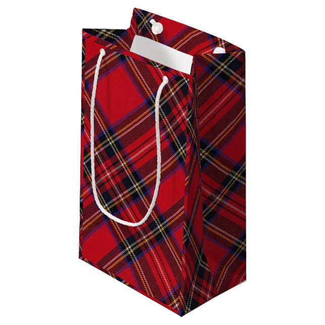 Royal Stewart tartan Red kariert Kleine Geschenktüte (Vorderseite Schrägansicht)