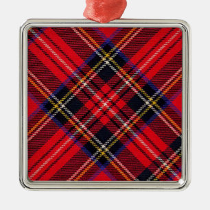Royal Stewart tartan Red kariert Ornament Aus Metall
