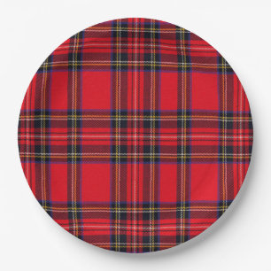 Royal Stewart tartan Red kariert Pappteller