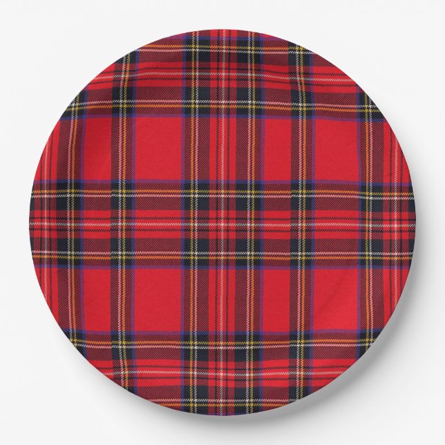 Royal Stewart tartan Red kariert Pappteller (Vorderseite)