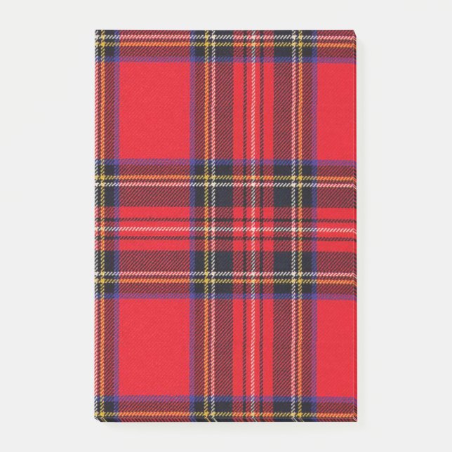 Royal Stewart tartan Red kariert Post-it Klebezettel (Vorderseite)