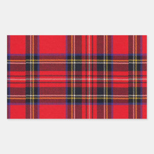 Royal Stewart tartan Red kariert Rechteckiger Aufkleber