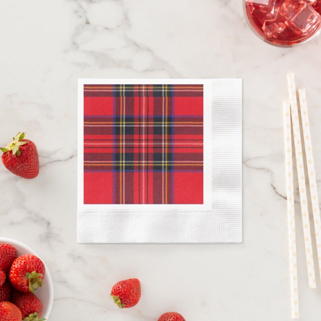 Royal Stewart tartan Red kariert Serviette (Beispiel)