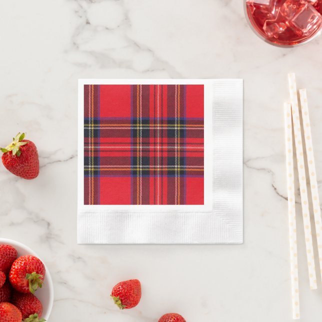Royal Stewart tartan Red kariert Serviette (Beispiel)