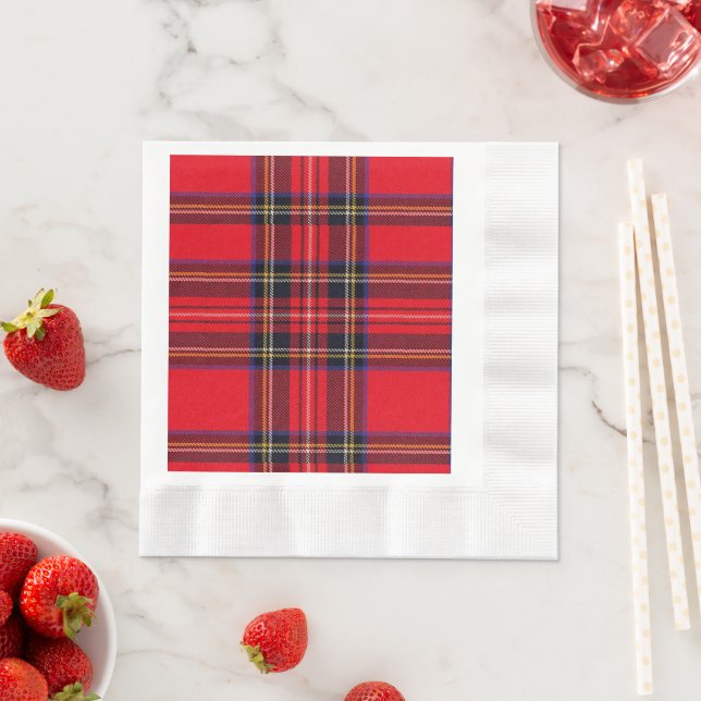 Royal Stewart tartan Red kariert Serviette (Beispiel)