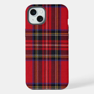 Royal Stewart Tartan rot schwarz kariert iPhone 15 Plus Hülle
