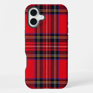 Royal Stewart Tartan rot-schwarzes Karo iPhone 16 Plus Hülle