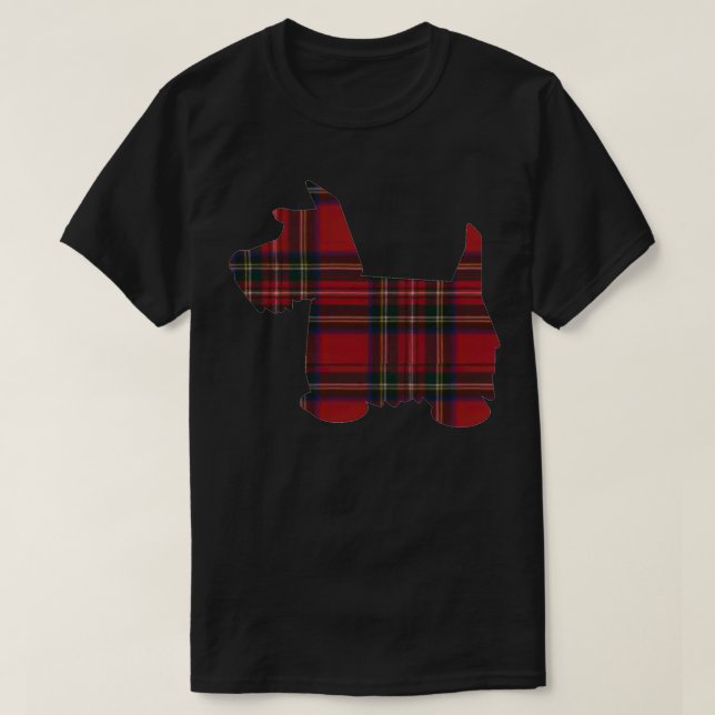 Royal Stewart Tartan Scottie Dog T-Shirt (Design vorne)