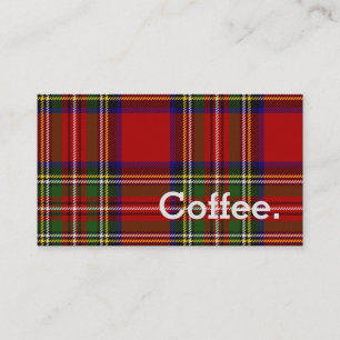 Royal Stewart Tartan Simple Coffee Punch Card Treuekarte