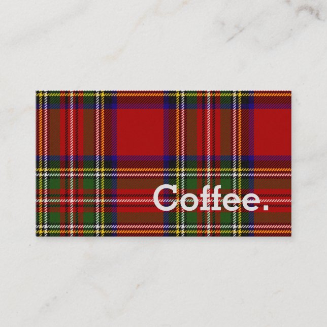 Royal Stewart Tartan Simple Coffee Punch Card Treuekarte (Vorderseite)