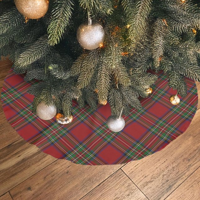 Royal Stewart Tartan Traditionelles Kariert Polyester Weihnachtsbaumdecke (Von Creator hochgeladen)