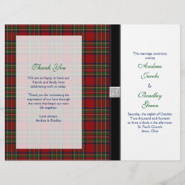Royal Stewart Tartan Wedding Program Cover