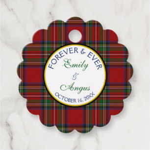 Royal Stewart Tartan Wedding Rettete ein Datum Geschenkanhänger