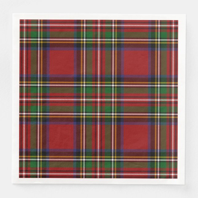 Royal Stewart White Standard Dinner Napkins Serviette (Vorderseite)