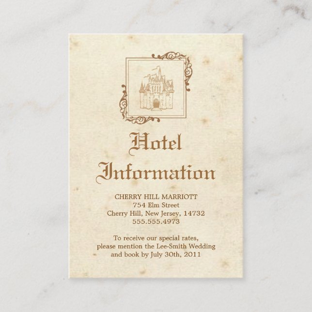 Royal Storybook - Unterkunftskarte Begleitkarte (Vorderseite)