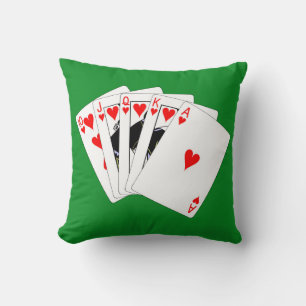 Royal Straight Flush Throw Kissen