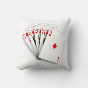 Royal Straight Flush Throw Kissen