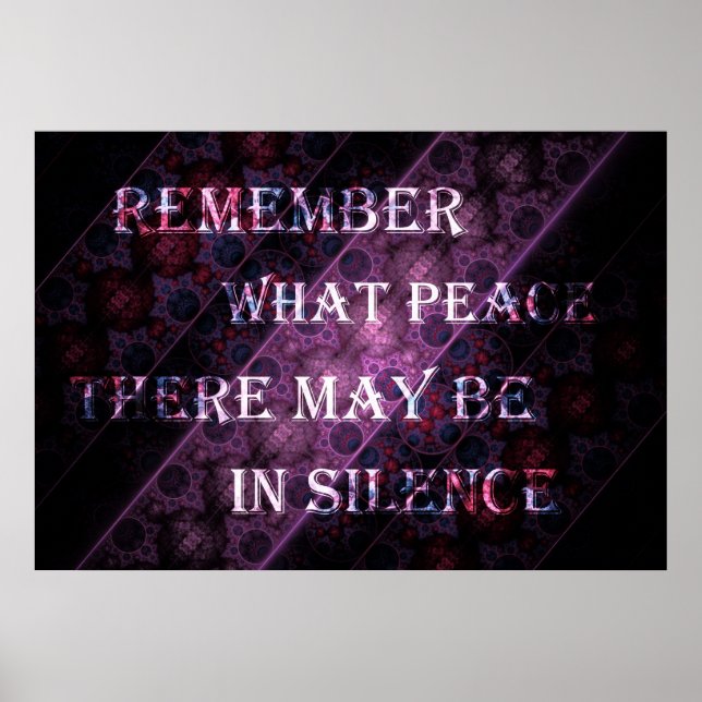 Royal Stripe Desiderata Gedicht Excerpt Poster (Vorne)