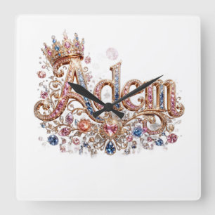 Royal Style Adam Design Quadratische Wanduhr