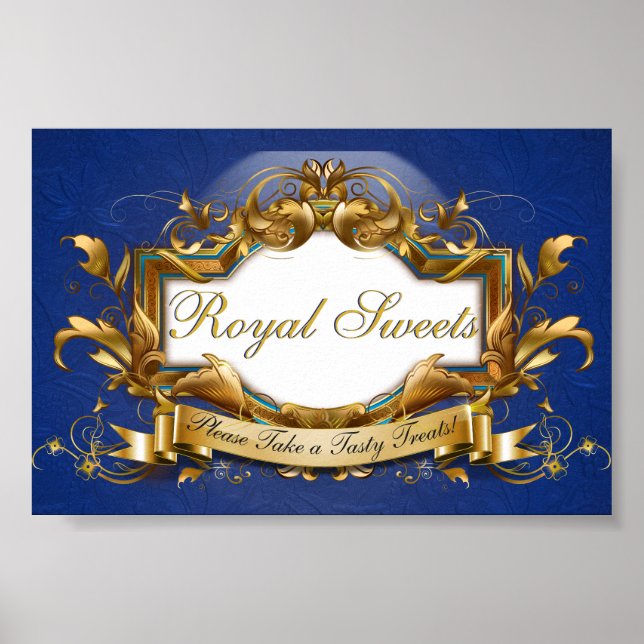 Royal Süßigkeiten & Leckereien Elegantes Candy Buf Poster (Vorne)