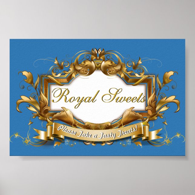 Royal Süßigkeiten & Leckereien Elegantes Candy Buf Poster (Vorne)