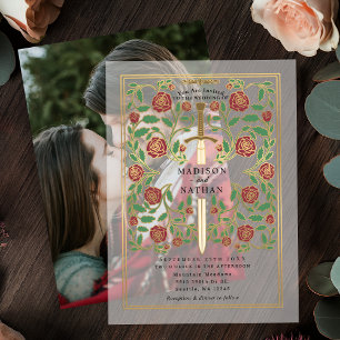 Royal Sword Floral Mittelalterliche Hochzeit