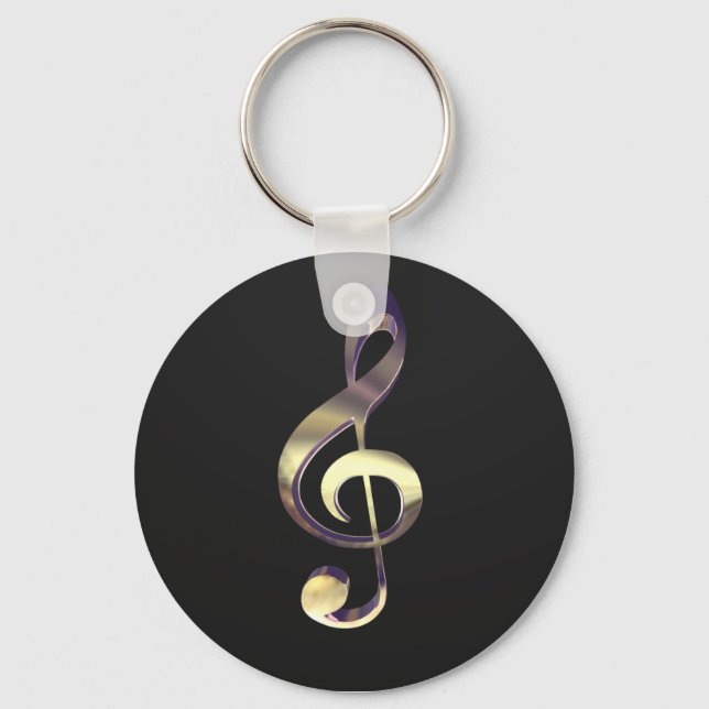 Royal Treble Clef Key Chain Schlüsselanhänger (Vorderseite)